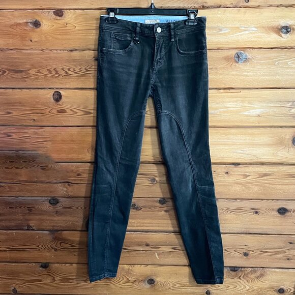 Burberry Brit Pilton Gray Moto Skinny Ankle Jeans Size 26 - Picture 1 of 9
